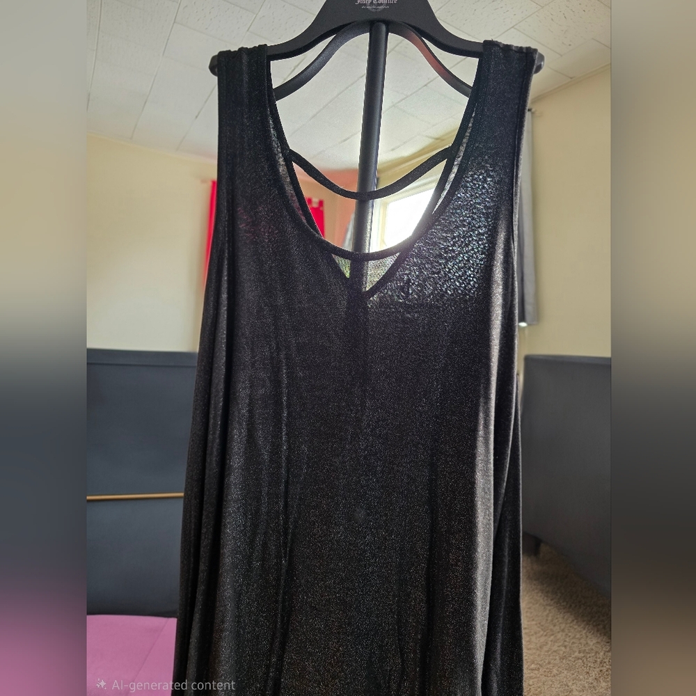 Juicy Couture Shimmering Black Tank Top